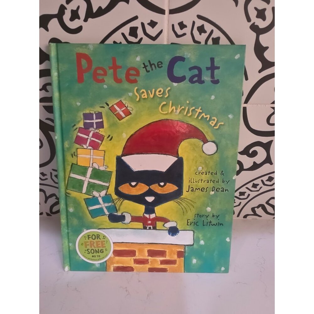 Pete the Cat Saves Christmas Children’s Hardcover Book Christmas Holiday